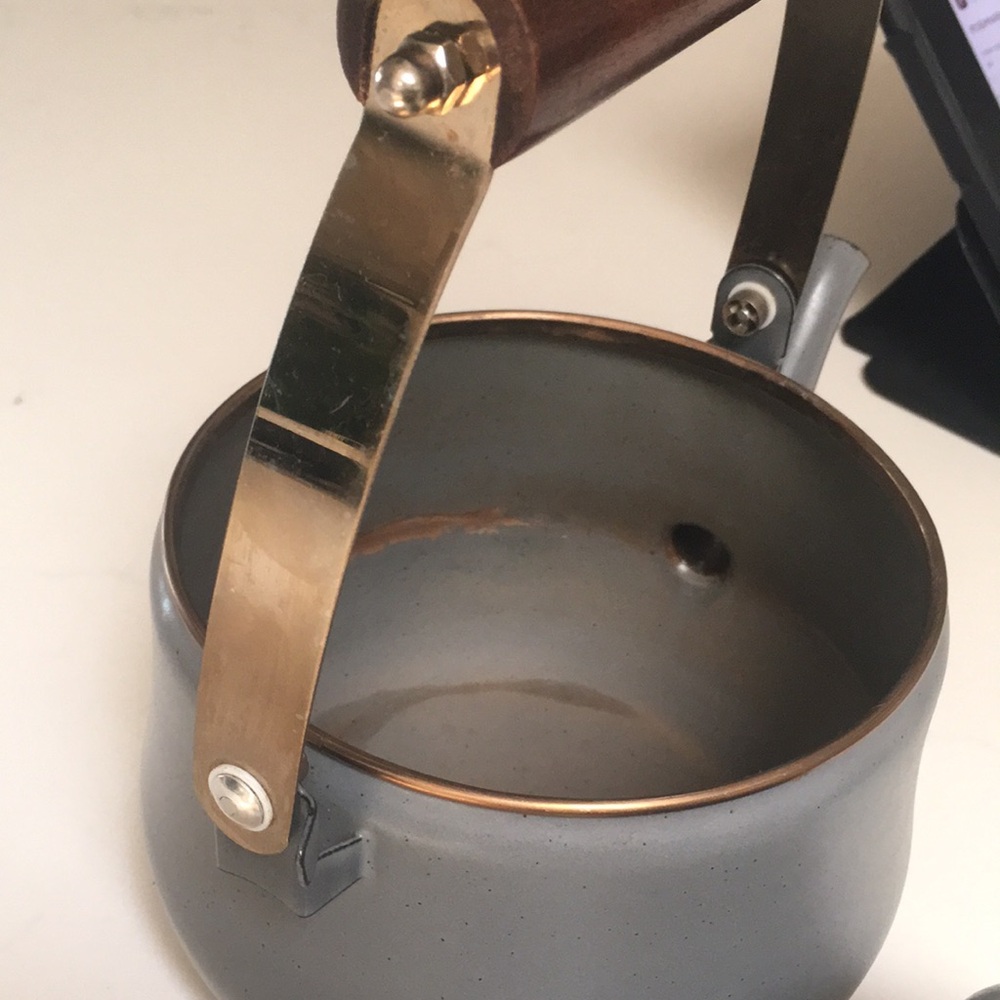 Barebones Living x United by Blue Enamel Kettle grey wooden handle - Picture 9 of 13